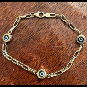 14 karat (585) evil eye bracelet